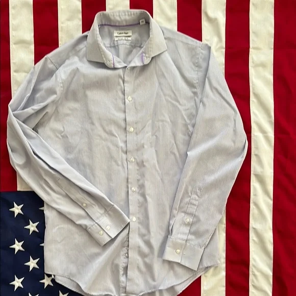 CK Striped Button-Up Shirt - Picture 8 of 12